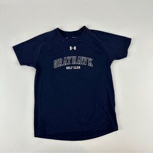 Under Armour Tshirt Boys Youth Small Blue Grayhawk Golf Club